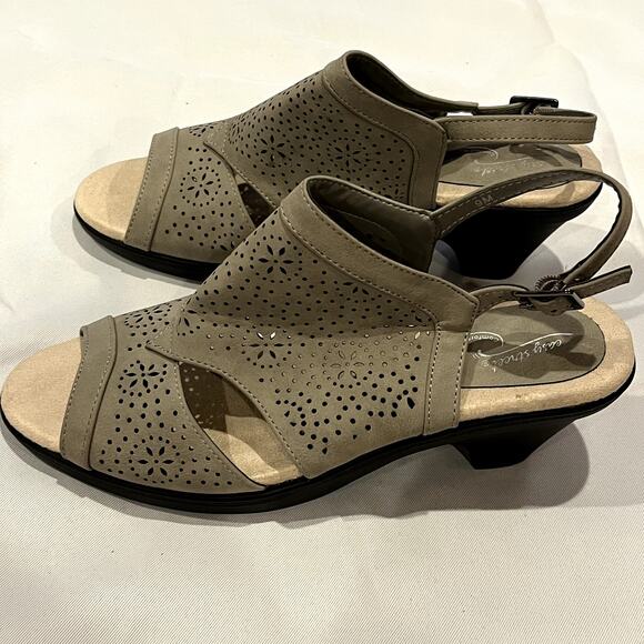 Easy Street Block Heel Sandals Linda Gray 9M - Picture 5 of 11